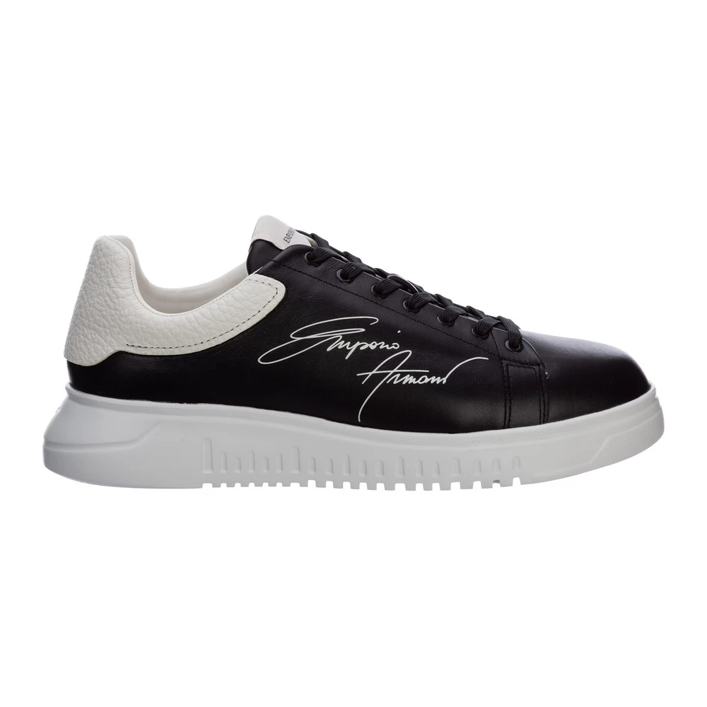 Emporio Armani Scarpe Sneakers Uomo In Pelle Black 1 Emporio Armani Scarpe Sneakers Uomo In Pelle Black