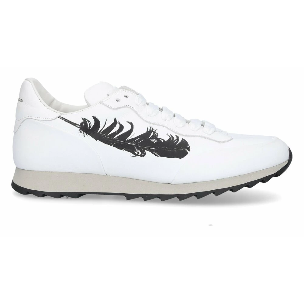 Alexander McQueen Feather Print Sneakers White 1 Alexander McQueen Feather Print Sneakers White