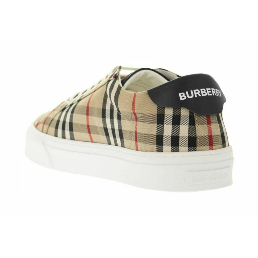 Burberry Vintage Check And Leather Sneakers Beige 4 Burberry Vintage Check And Leather Sneakers Beige - Bilde 4