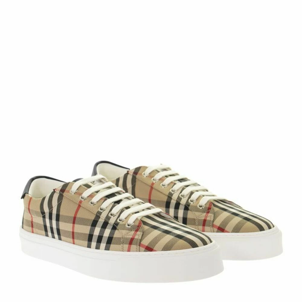 Burberry Vintage Check And Leather Sneakers Beige 5 Burberry Vintage Check And Leather Sneakers Beige - Bilde 5