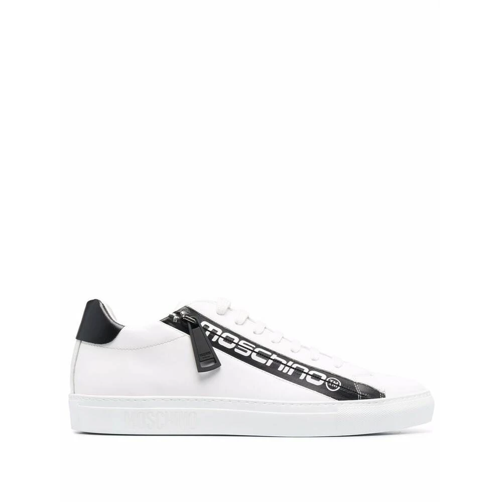 Moschino Zip-Up Logo Sneakers White 2 Moschino Zip-Up Logo Sneakers White - Bilde 2