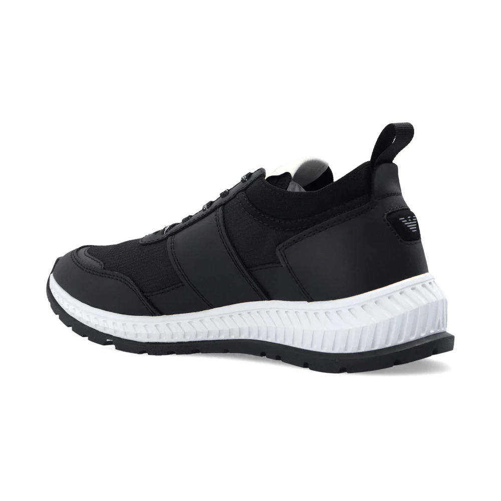 Emporio Armani Logo-patched Sneakers Black 3 Emporio Armani Logo-patched Sneakers Black - Bilde 3