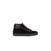 Zespà ZSP2 Monochrome Suede Leather High Sneakers Black