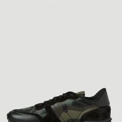 Valentino Garavani Rockrunner Camouflage Sneakers Green
