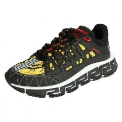 Versace Pre-owned Trigreca Barocco Print Sneakers Black