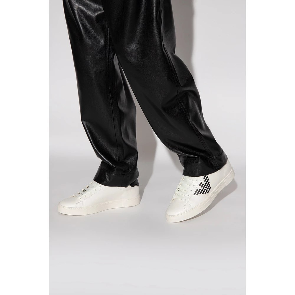 Emporio Armani Sneakers With Logo White 3 Emporio Armani Sneakers With Logo White - Bilde 3