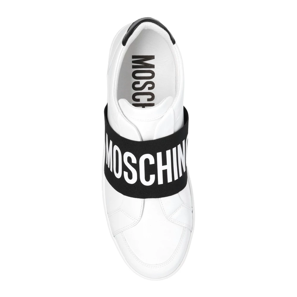 Moschino Branded Sneakers White 1 Moschino Branded Sneakers White