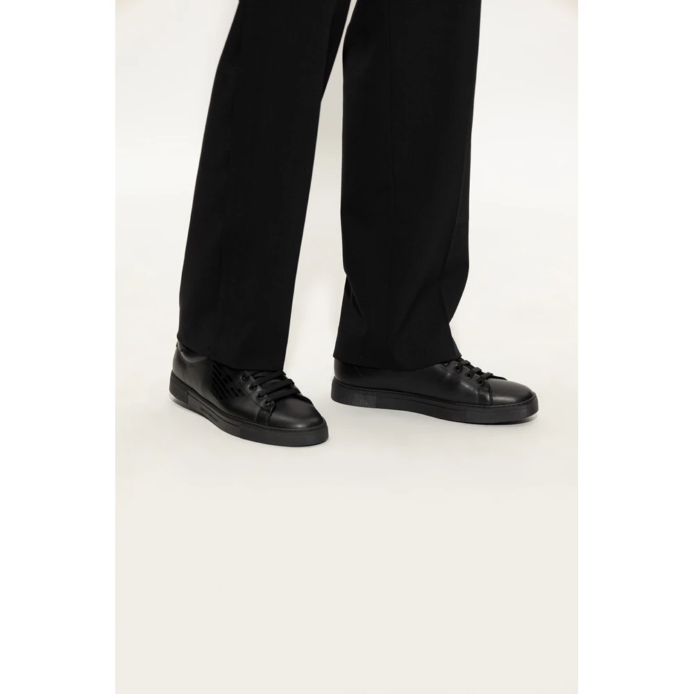 Emporio Armani Sneakers With Logo Black 2 Emporio Armani Sneakers With Logo Black - Bilde 2