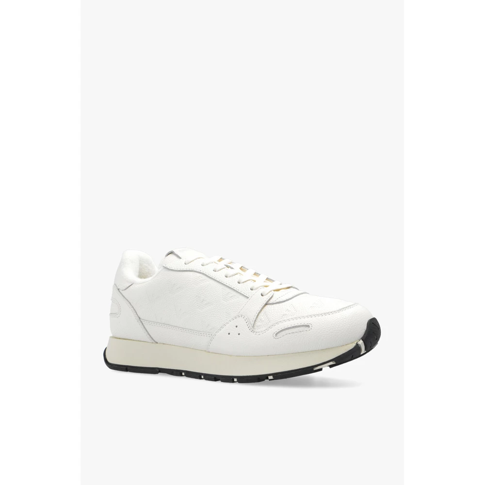 Emporio Armani Leather Sneakers Beige 4 Emporio Armani Leather Sneakers Beige - Bilde 4