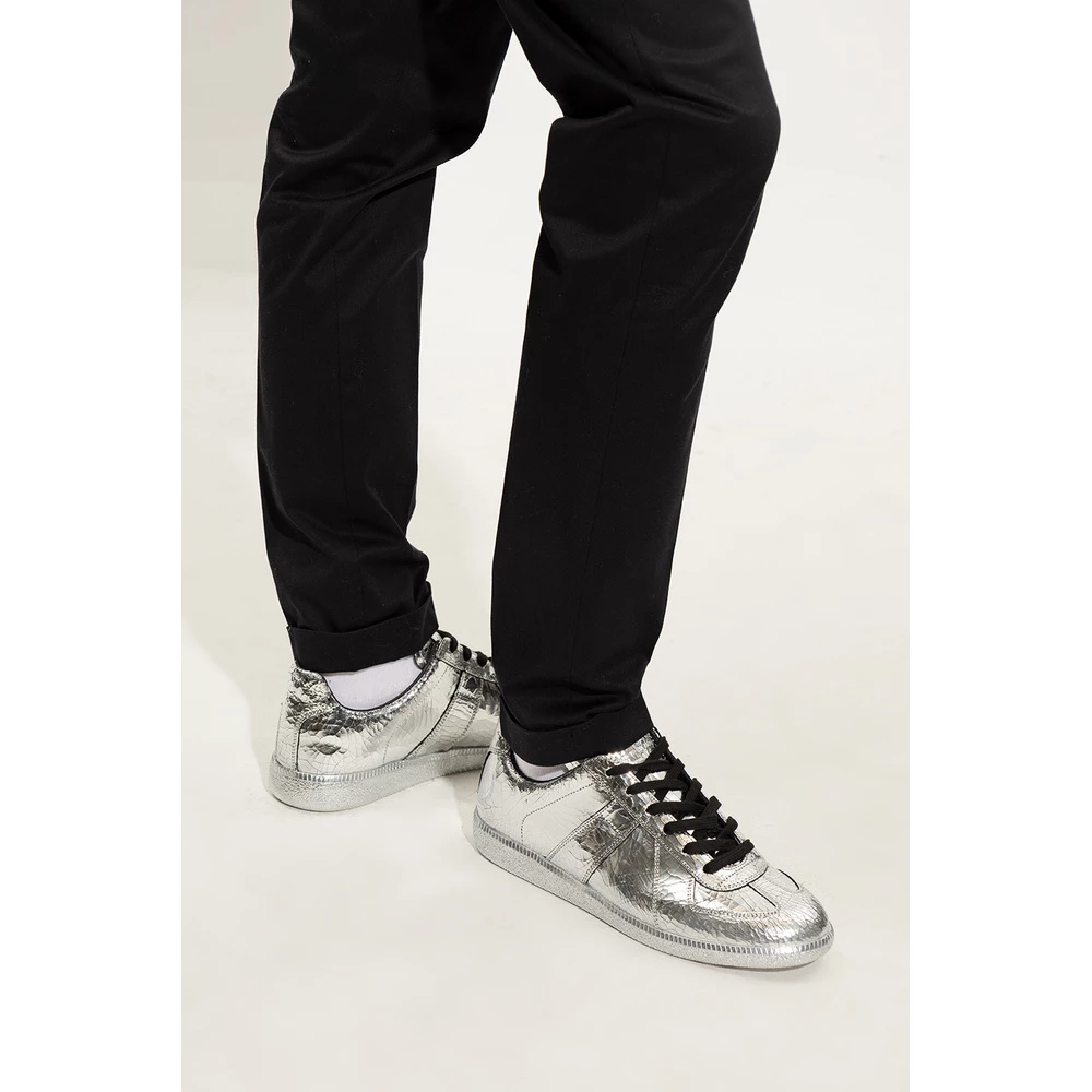 Maison Margiela ‘Replica’ Leather Sneakers Gray 4 Maison Margiela ‘Replica’ Leather Sneakers Gray - Bilde 4