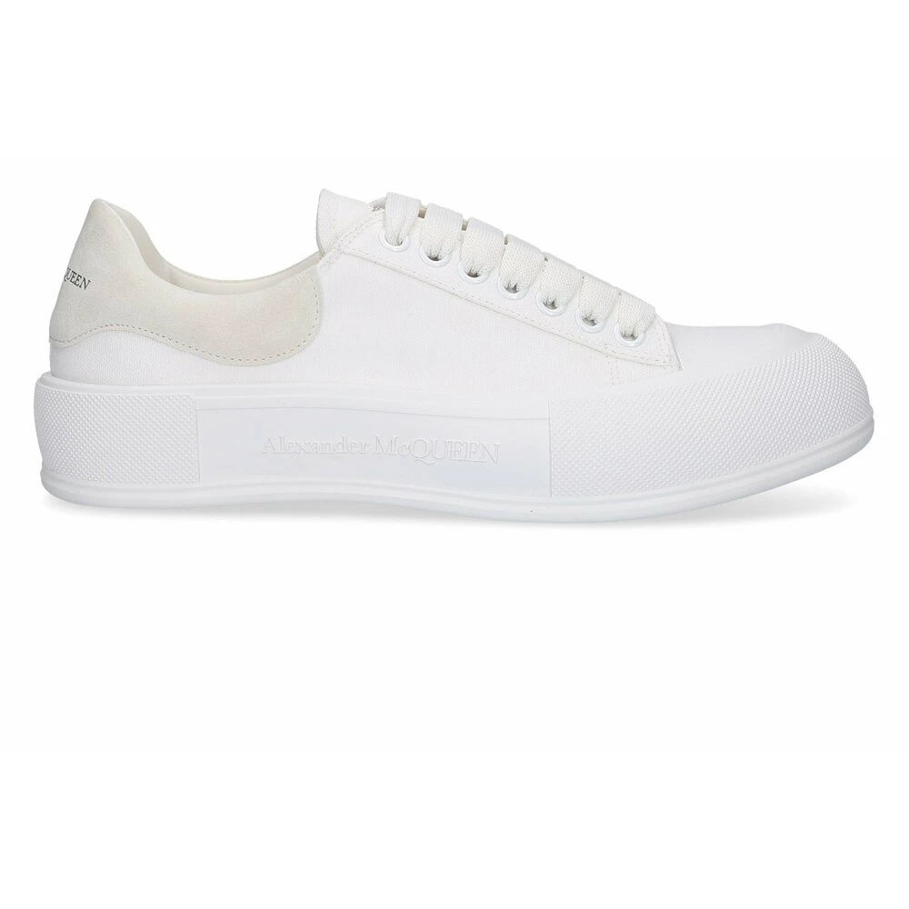 Alexander McQueen Deck Lace-up Plimsoll Sneakers White 1 Alexander McQueen Deck Lace-up Plimsoll Sneakers White