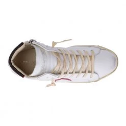 Philippe Model Mens High Top Leather Sneakers Prsx White