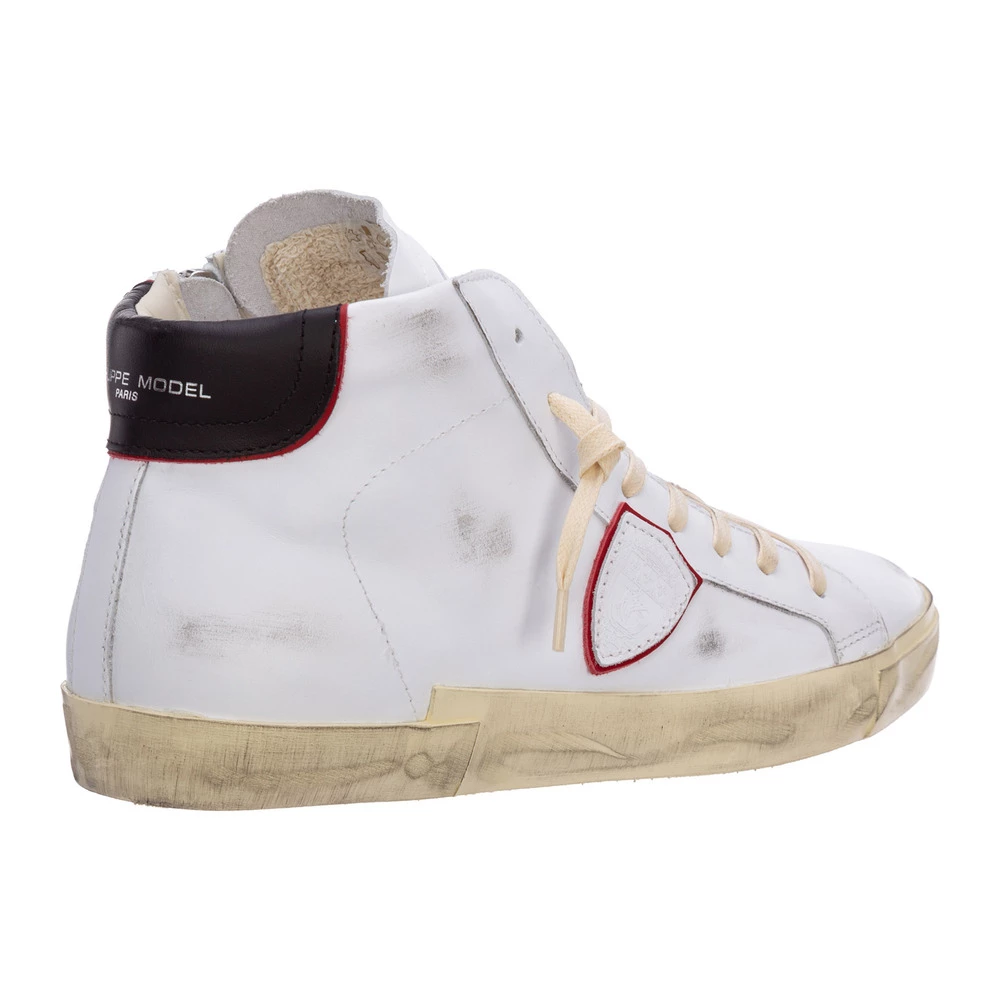 Philippe Model Mens High Top Leather Sneakers Prsx White 6 Philippe Model Mens High Top Leather Sneakers Prsx White - Bilde 6