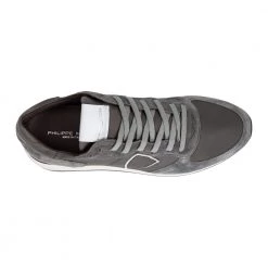 Philippe Model Mens Suede Sneakers Trpx Gray