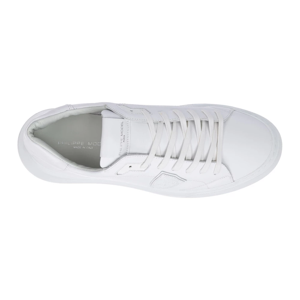 Philippe Model Mens Leather Sneakers Temple White 5 Philippe Model Mens Leather Sneakers Temple White - Bilde 5