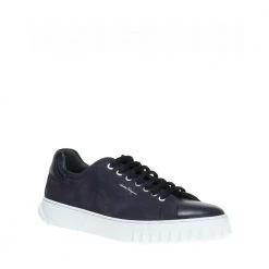 Salvatore Ferragamo Cube Platform Sneakers Blue