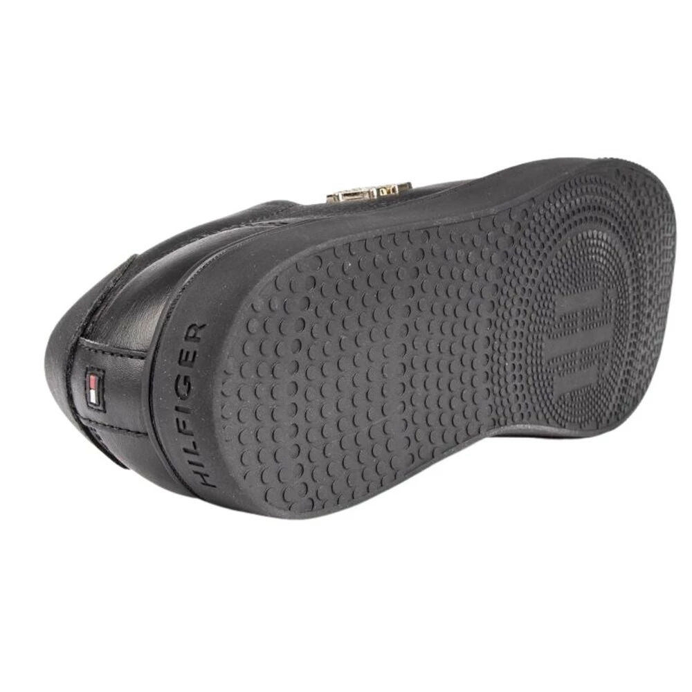 Tommy Hilfiger Hardware Logo Cupsole Trainers Black 1 Tommy Hilfiger Hardware Logo Cupsole Trainers Black