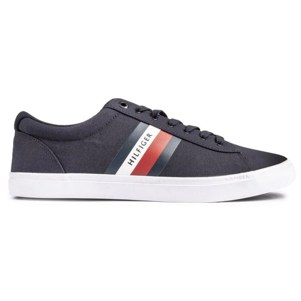 Tommy Hilfiger Essential Stripes Trainers Blue 1 Tommy Hilfiger Essential Stripes Trainers Blue