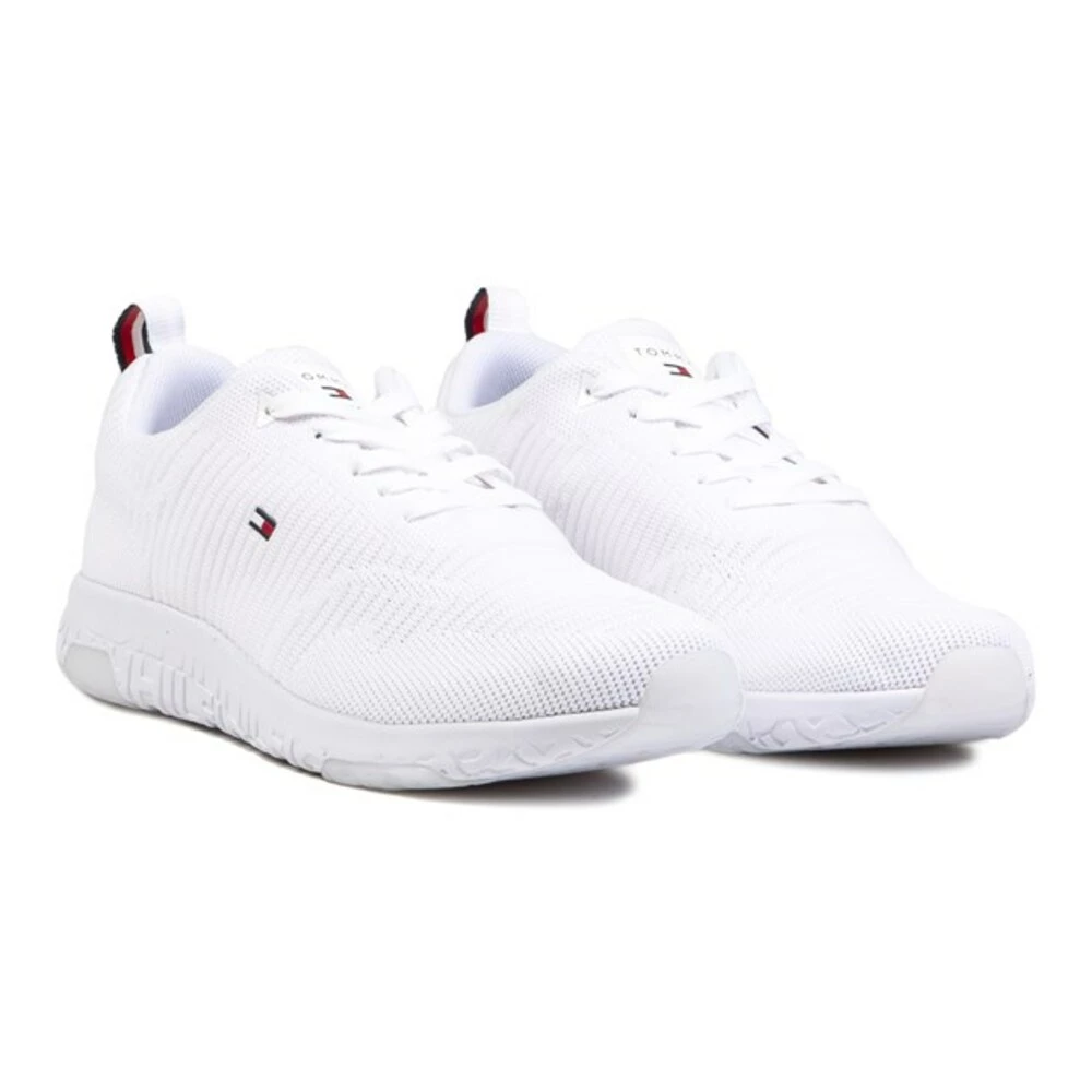 Tommy Hilfiger Corporate Knit Trainers White 1 Tommy Hilfiger Corporate Knit Trainers White