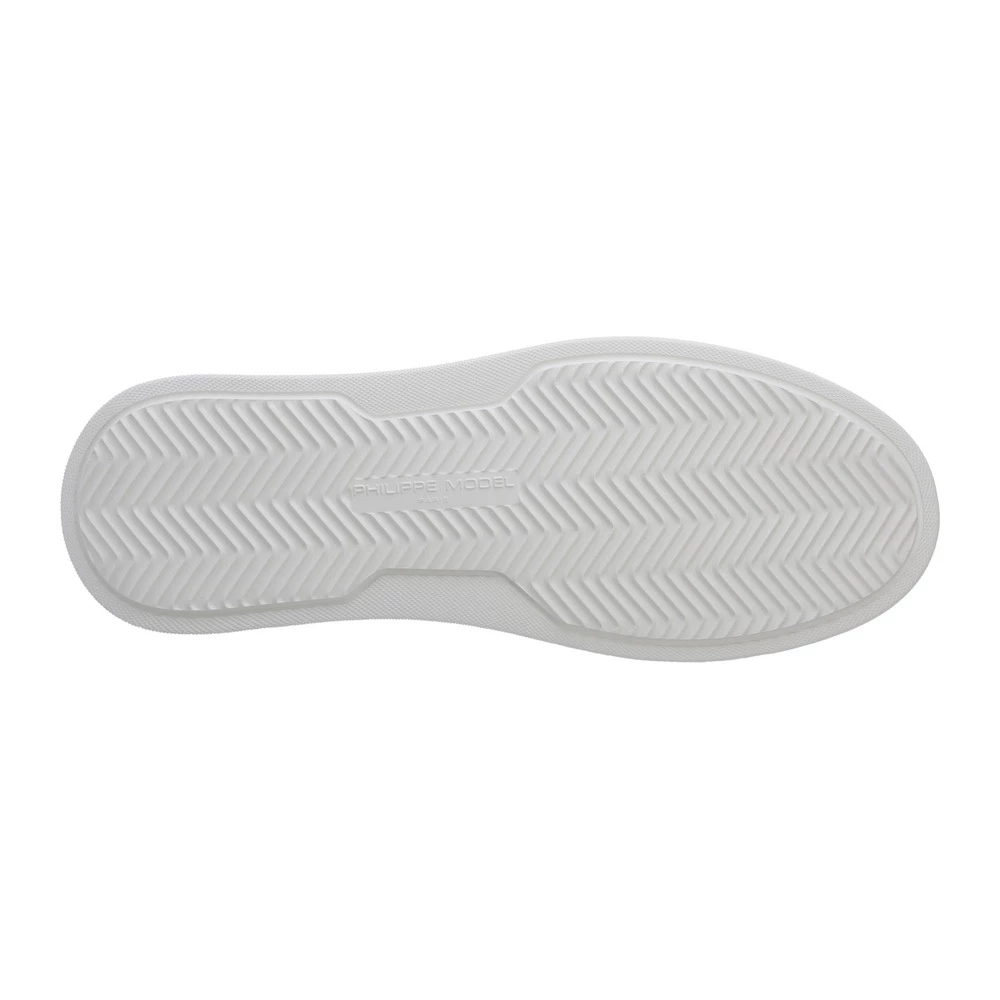 Philippe Model Mens Leather Sneakers Temple White 1 Philippe Model Mens Leather Sneakers Temple White