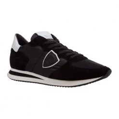 Philippe Model Mens Suede Sneakers Trpx Black